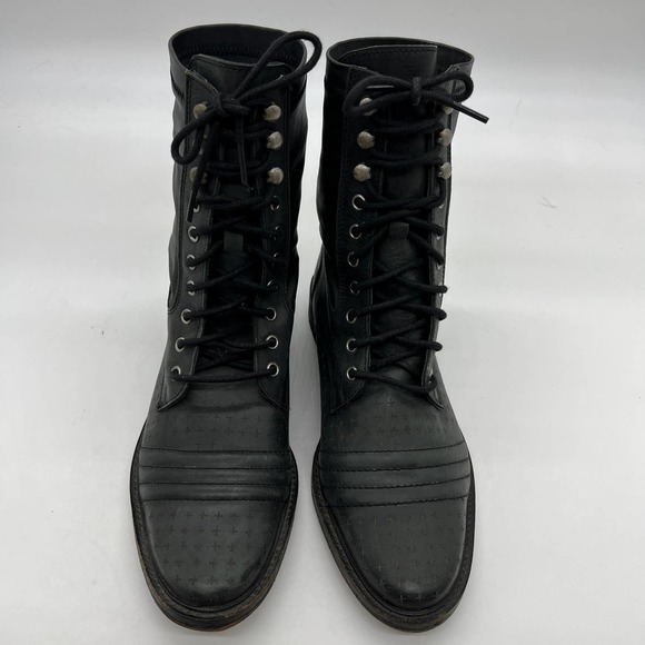 Free People Leather Ankle Boot Womens Size 38 / 7.5 US Combat Boots - Picture 2 of 14